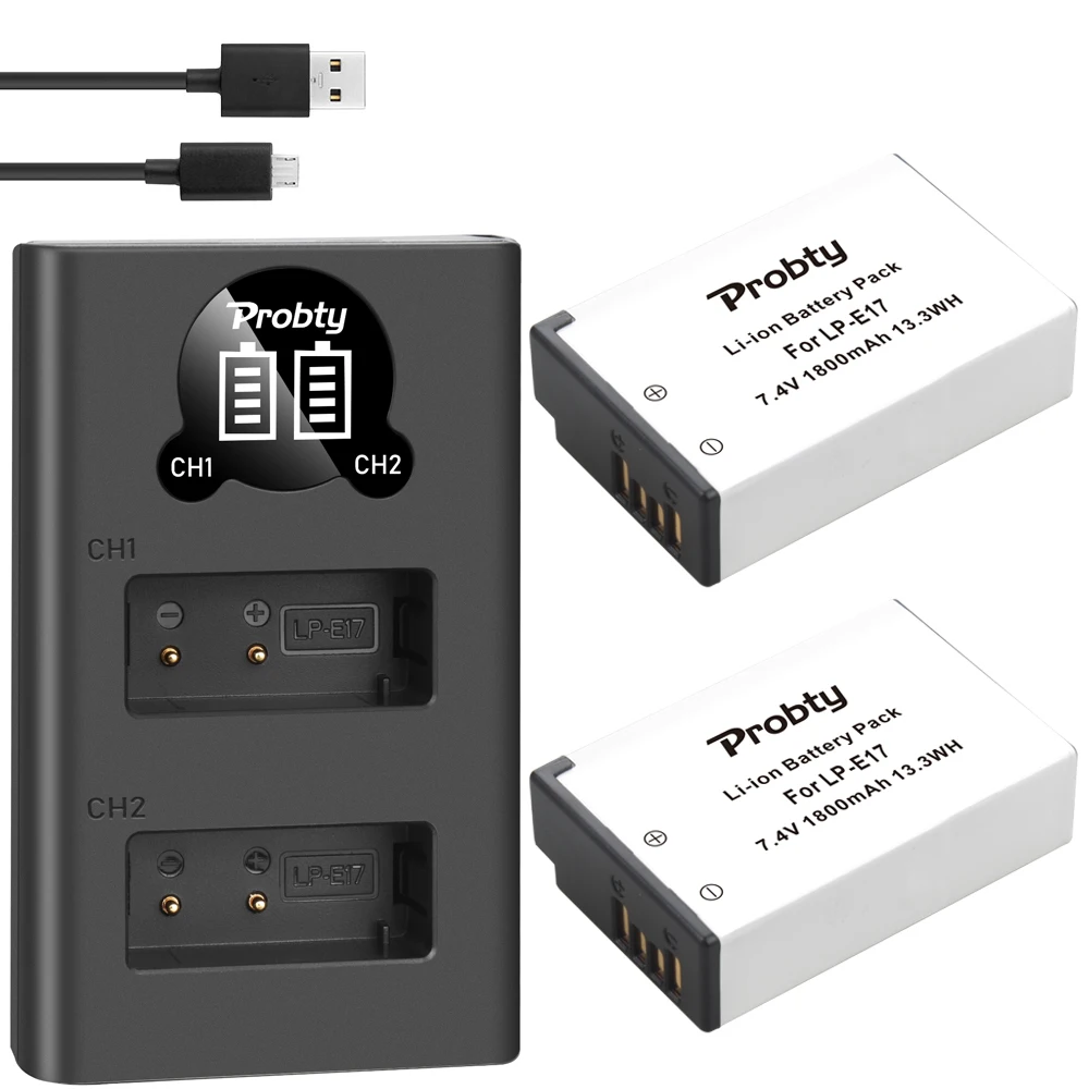 Для Canon LP-E17 LPE17 LP E17 Батарея USB Dual Зарядное устройство для цифровой однообъективной