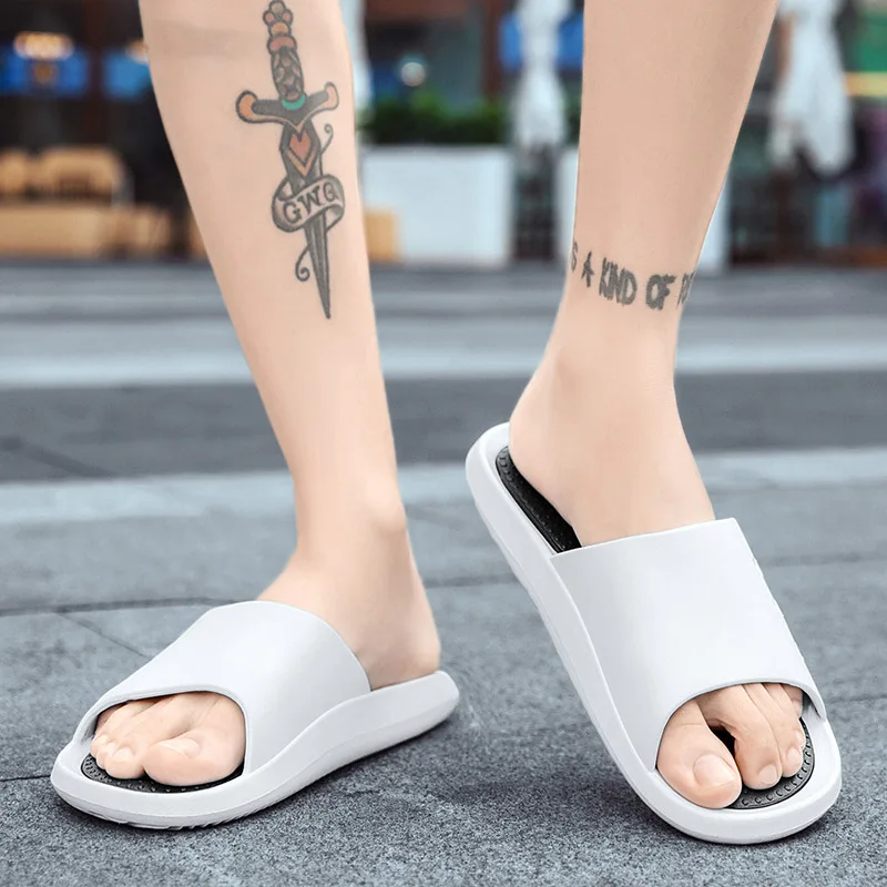 

2021 Hot Men Summer House Slippers Comfortable Indoor Slippers For Guests Non-Slip Room Shoe Man Fashion Shower Slippers Mens