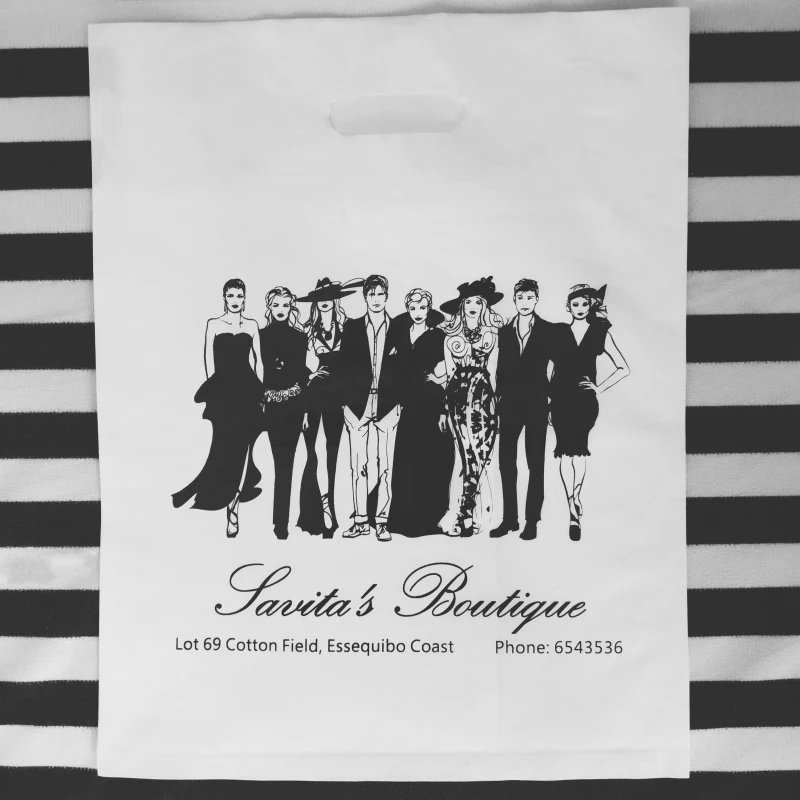 500 шт./лот пластиковый подарочный пакет для покупок с логотипом