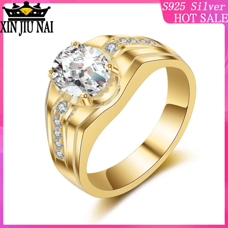 

Simple atmosphere men's ring egg-shaped stone carat diamond ring fashion luxury diamond local tyrants men's ring