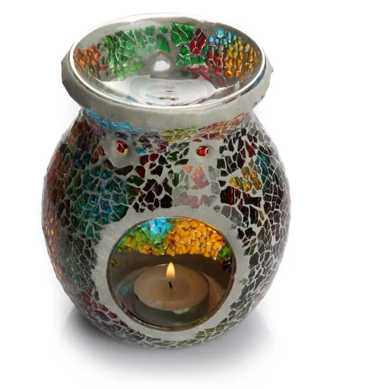 Европейская масляная печь аромагорелка мозаика Красочные благовония подсвечник