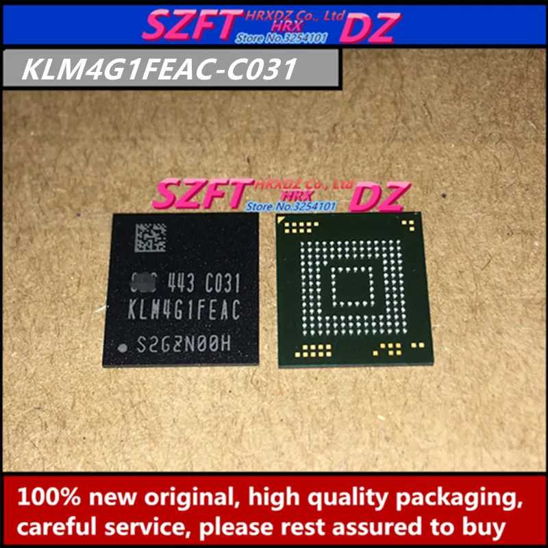 SZFTHRXDZ 100% Новый оригинальный 2 шт. KLM4G1FEAC-C031 KLM4G1FEAC-B031 EMMC BGA | Обустройство дома