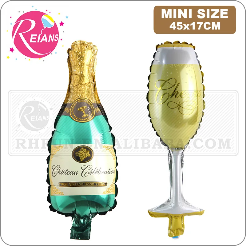 Бар юбилейное украшение шар Шампань и чашка воздушный из фольги воздушные шарики