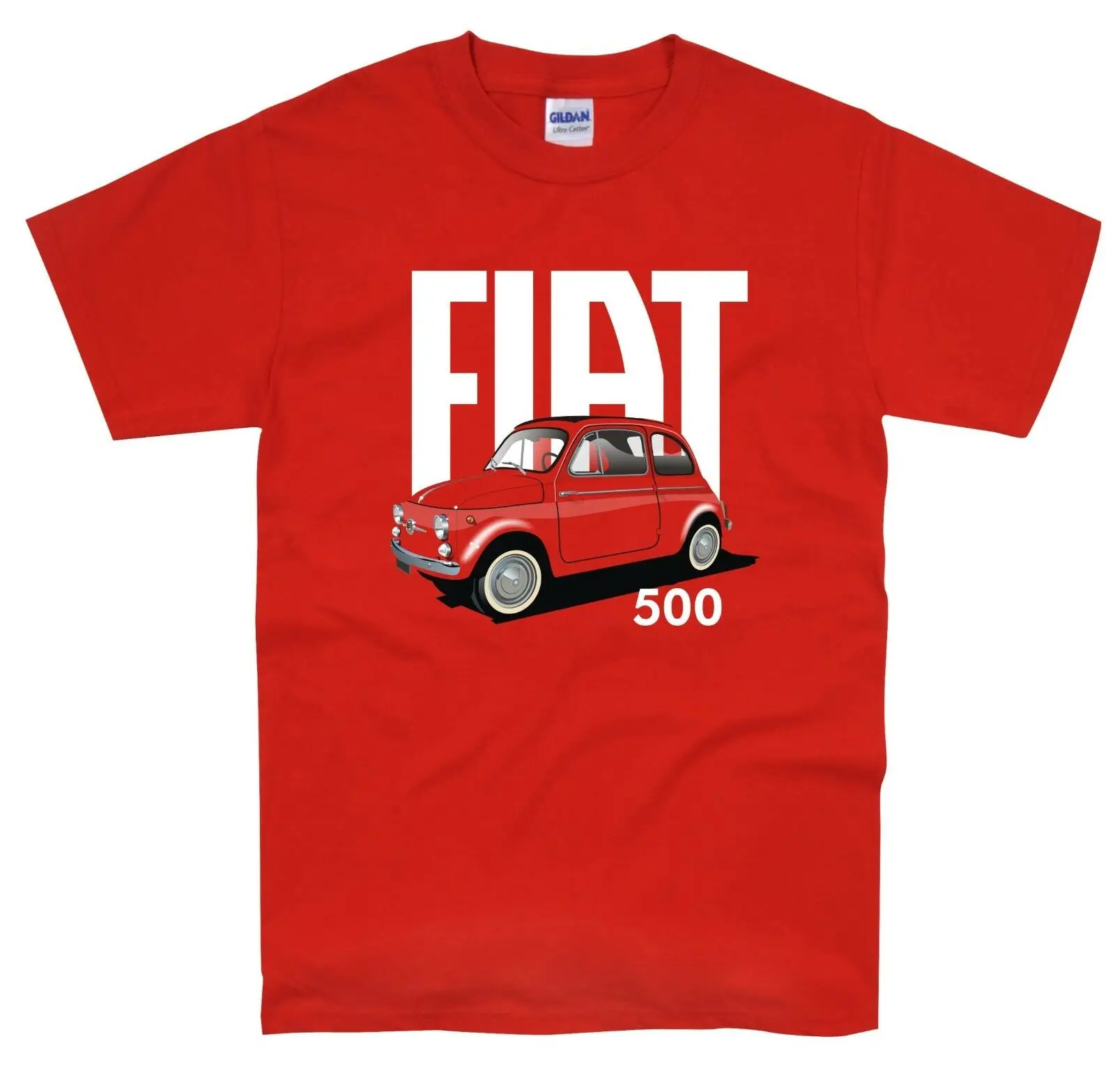Классическая итальянская футболка Fiat 500 винтажный Ретро дизайн автомобиля