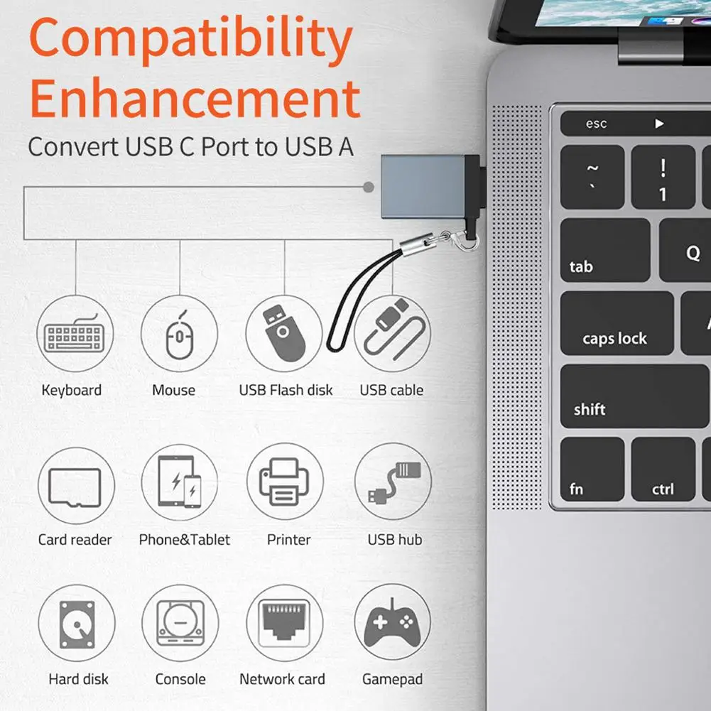 USB-c Adapter USB C To 30 Converter High Speed Type Space Grey Finish For Electronic Equipment | Мобильные телефоны и