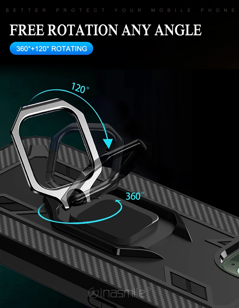 Excellent Anti fall Phone Case For iphone 11 pro max X Xs XR Cover Coque for 7 8 6 6s plus with ring strander | Мобильные телефоны