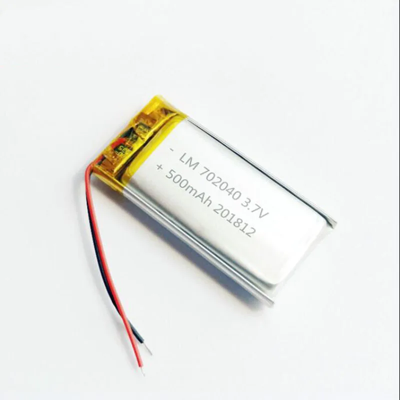 

20pcs 3.7V 500mah 702040 Lithium Polymer ion Battery 2.0mm JST Connector