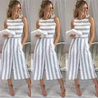 Женский слитный Свободный комбинезон с широкими штанинами и открытой спиной, 7 точек, новинка