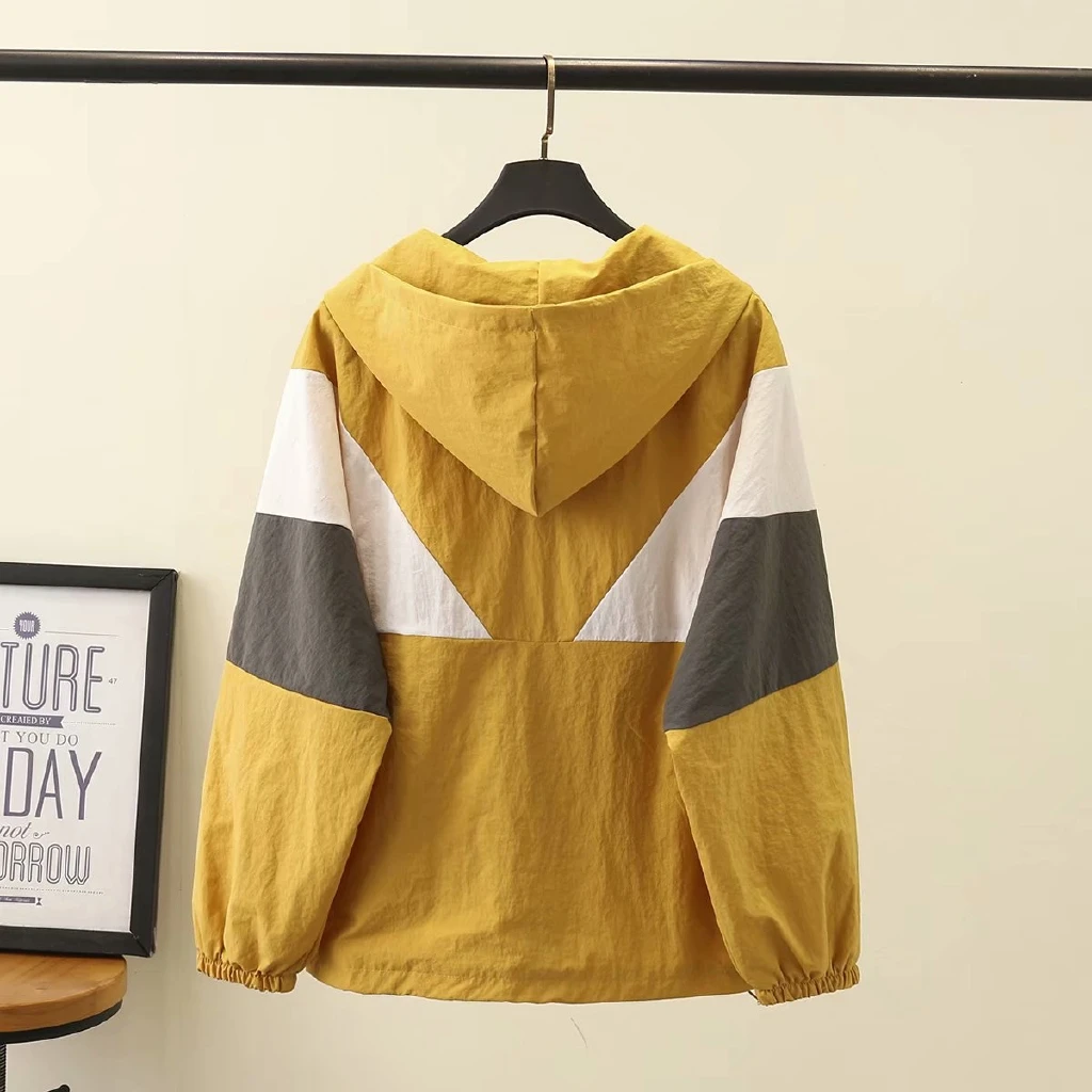 

Plus Size XL-4XL Women's Thin Bomber Flying Jacket Baseball Outerwear