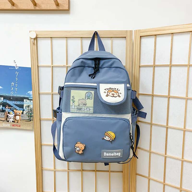 

Waterproof Women Student Cute Backpack Nylon Female Backpacks Womens High Quality Schoolbag for Teenage Girls Travel Backpacks