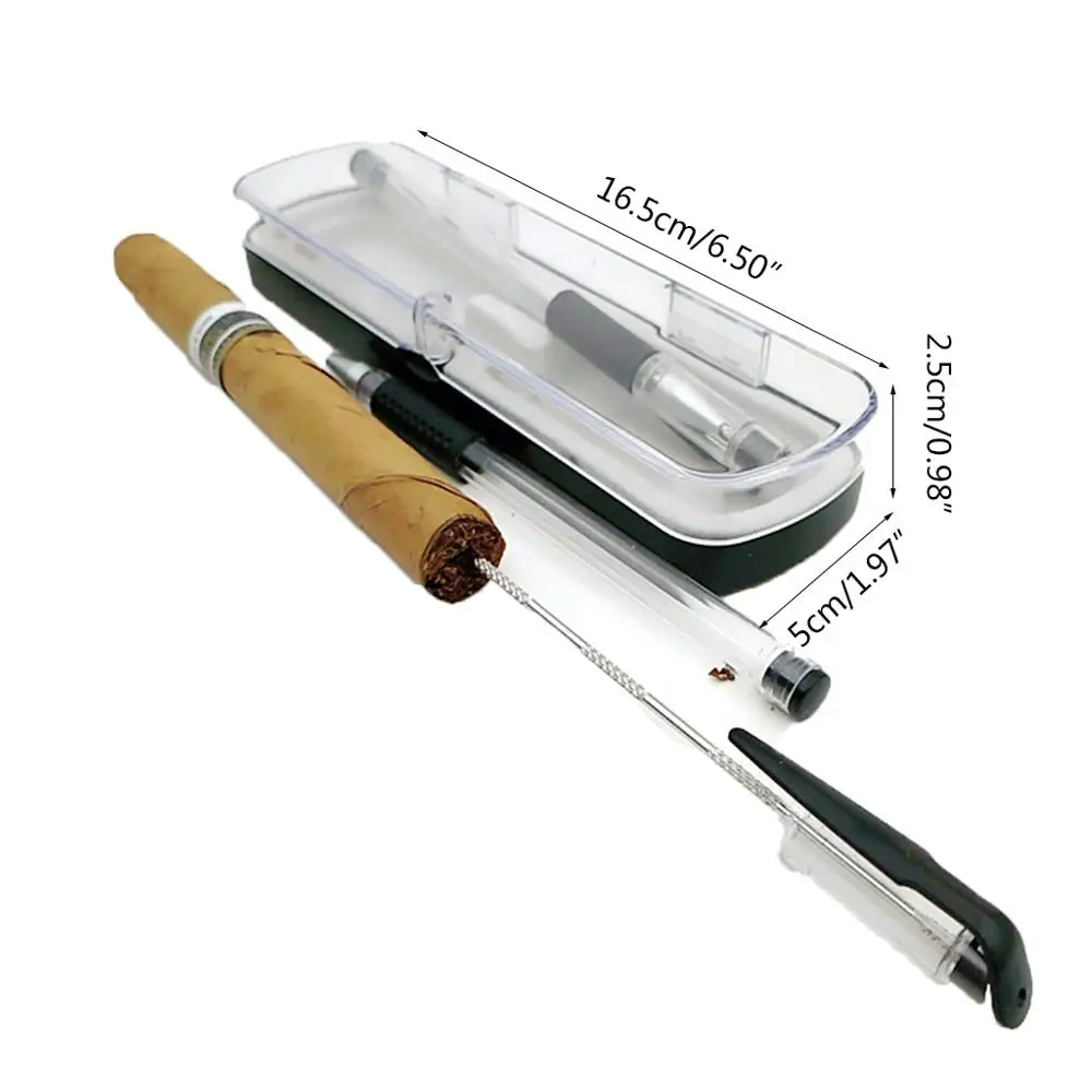 2 шт. нержавеющая сталь сигары игла перфоратор портативный металлический