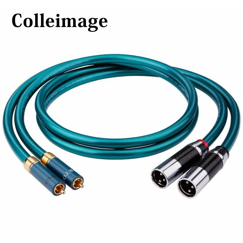 Кабель Hi Fi ортофон 8N OCC 2RCA к 2XLR end RCA папа XLR CD VCD аудиокабель 2 Rca Xlr|Кабели VGA| |
