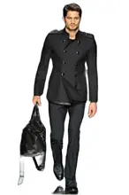 Manteau à col montant pour homme, 2 pièces, veste + pantalon, Blazer noir sur mesure, costumes pour garçons d'honneur, tenue de fête de mariage  (4)