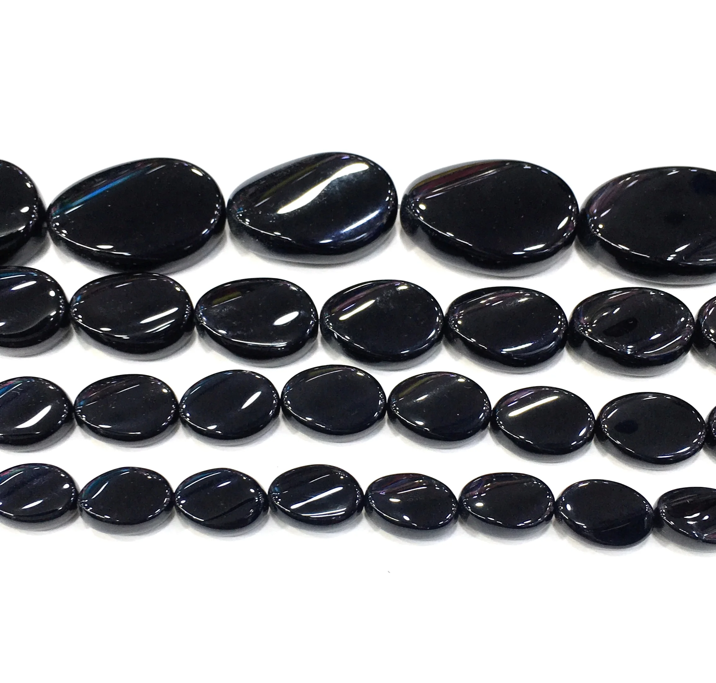 Заводская цена натуральный черный агат оникс камень свободный разделитель