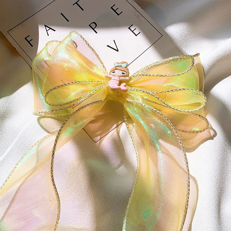 (1 м/лот) 80 мм летние шикарные резинки для волос из сетчатой пряжи с принтом