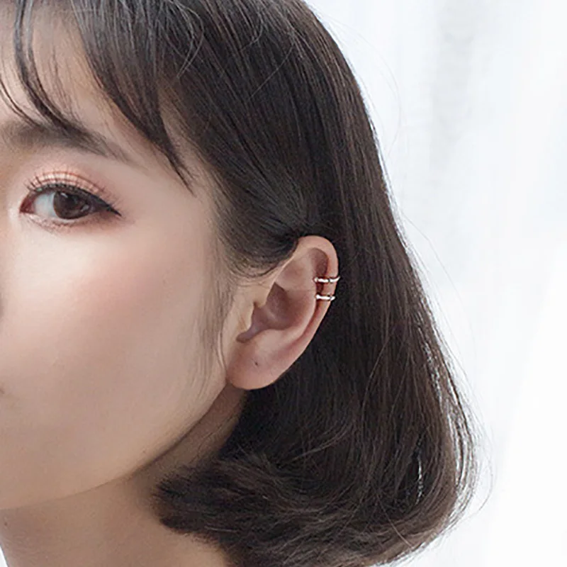 Trusta 100% 925 пробы тайские серебряные серьги с манжетами для женщин и девушек без в