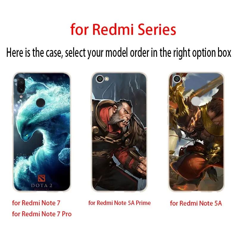 Мягкий чехол с логотипом dota 2 для Xiaomi Redmi Note 8 7 6 5 Pro 8a 6pro 6a s2 5a 4a 5plus y3 Coque Funda Etui чехлы