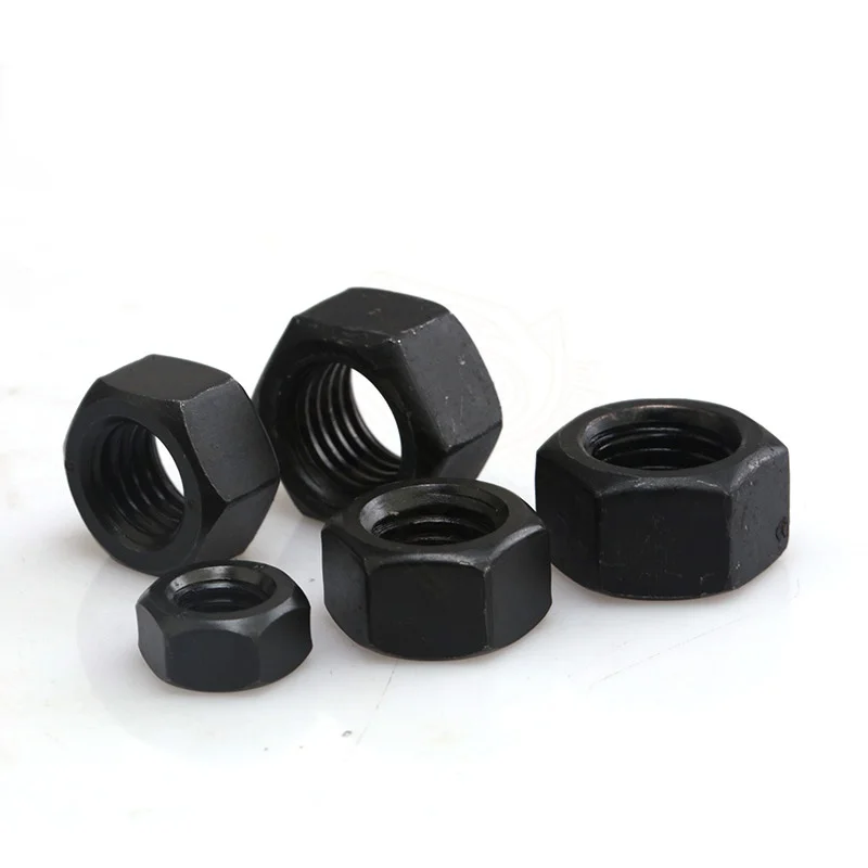 

Hexagon Hex Nuts M2 M2.5 M3 M4 M5 M6 M8 M10 M12 M14 M16 M18 M20 M22 M24 M27 M30 M36 black oxide carbon steel metric hex nuts