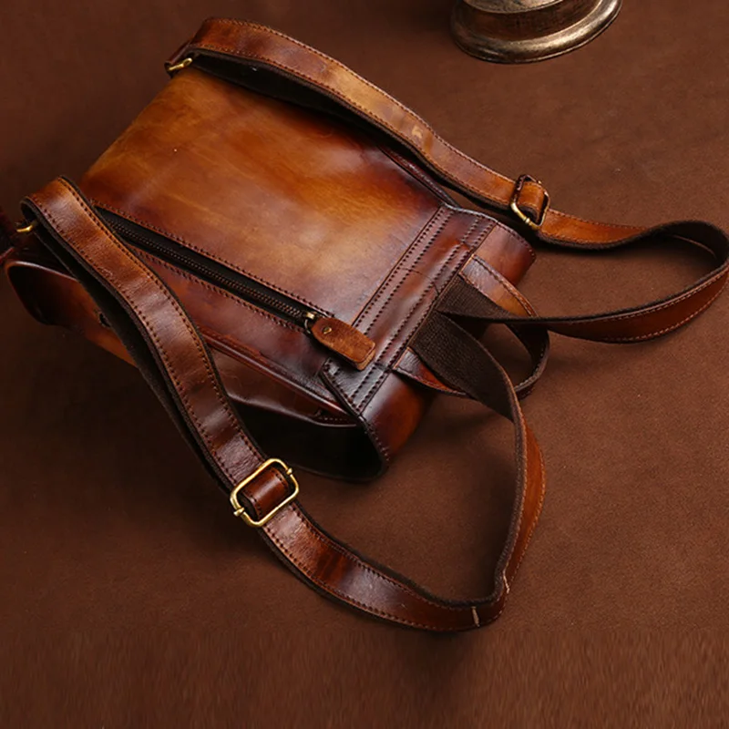 Женский рюкзак из натуральной кожи Повседневная сумка дорожный винтажный