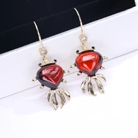 fashion enamel plated jewelry new designer long dangler creative fish hook earings lucky koi earrings for women