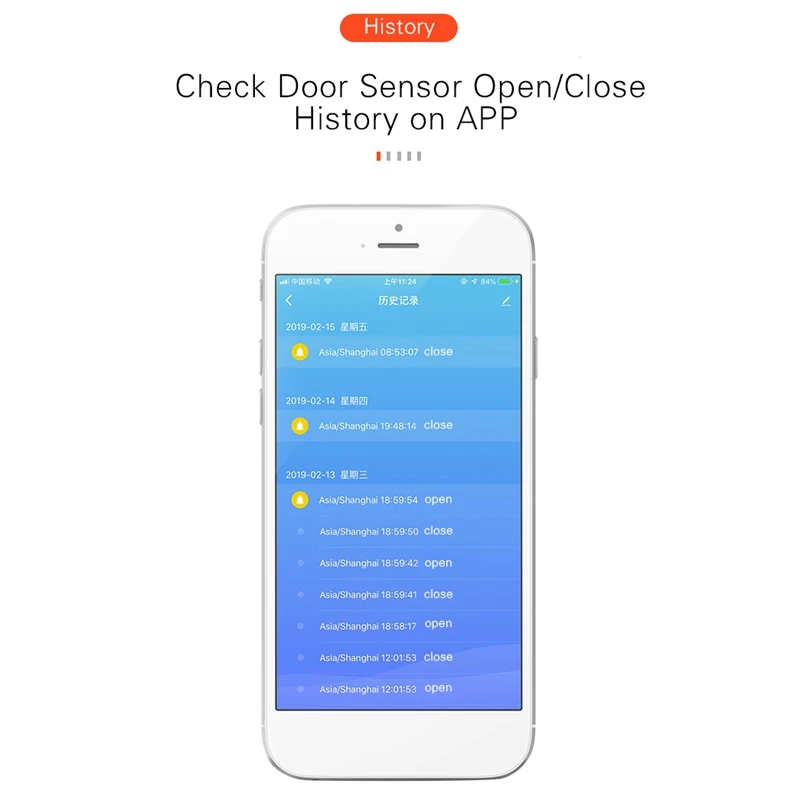 

Door Window Sensor Automation Tuya Smart Life Notification Alerts Rechargeable Battery Work Alexa Google IFTTT 2 Set