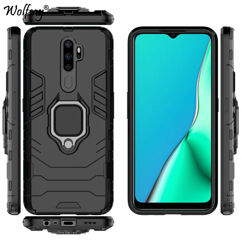 Для Oppo A9 Чехол Броня Магнитная присоска подставка противоударный полный край Обложка для Oppo A9 чехол для Oppo A9