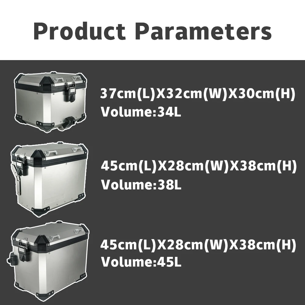 للبيع دراجة نارية الألومنيوم صندوق علوي مربع خلفي حقيبة الأمتعة لسيارات BMW R1200GS R1250GS Adventure R 1200 1250 GS R1250 LC ADV 2013-2020