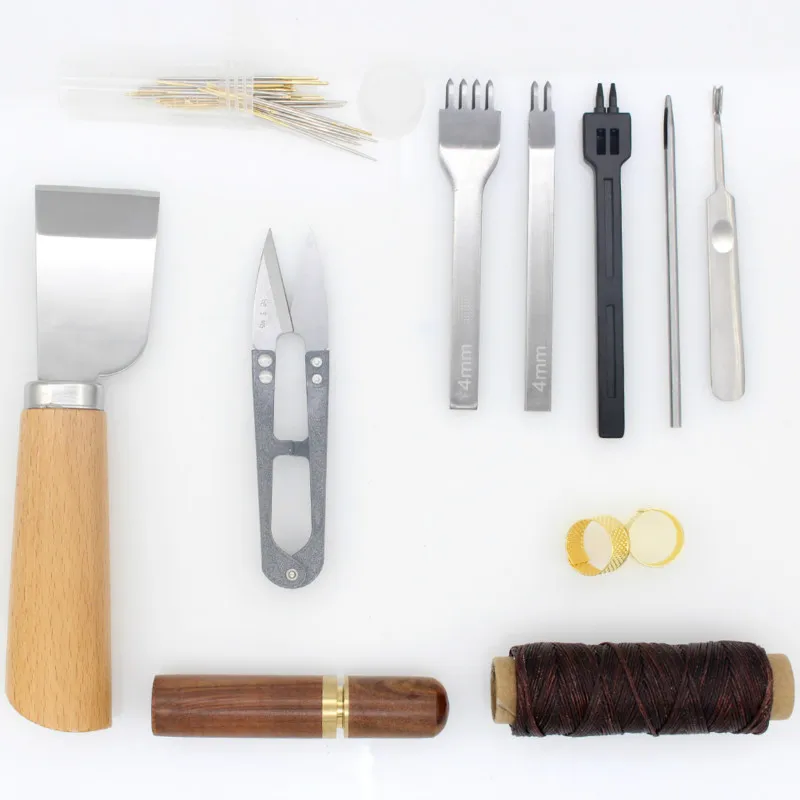 Набор инструментов для кожи 10 шт./компл. простой швейный инструмент подходит