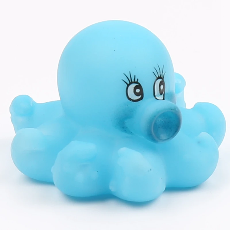 ZWX147-18 Детская игрушка для ванной, игрушки для ванной, для детей, мультяшная резиновая утка, пляж, забавные кавайные животные, водный бассейн, милая желтая утка, Детские Игрушки для ванны - Цвет: ZWX147-18
