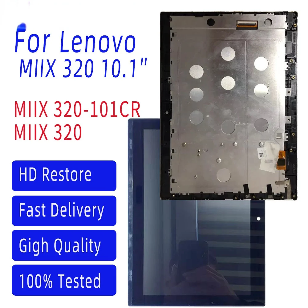 

10,1 дюймовый ЖК-Экран Lenovo MIIX320 MIIX 320 MIIX 320-101CR, сенсорный экран с дигитайзером в сборе, экран с рамкой