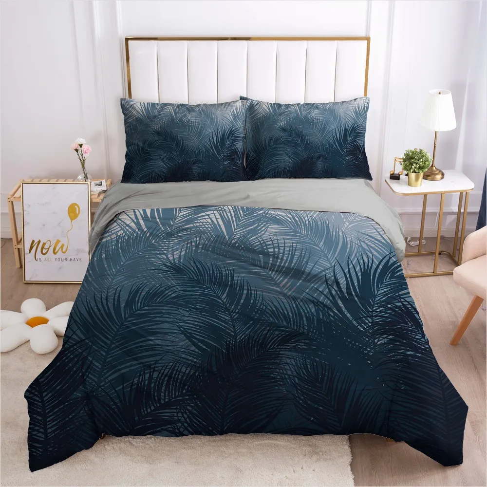 

3D Flowers Design Duvet Cover Set Bedding Sets Comforter Cases Pillow Covers Double Single Full Twin Size Black Bed Linens