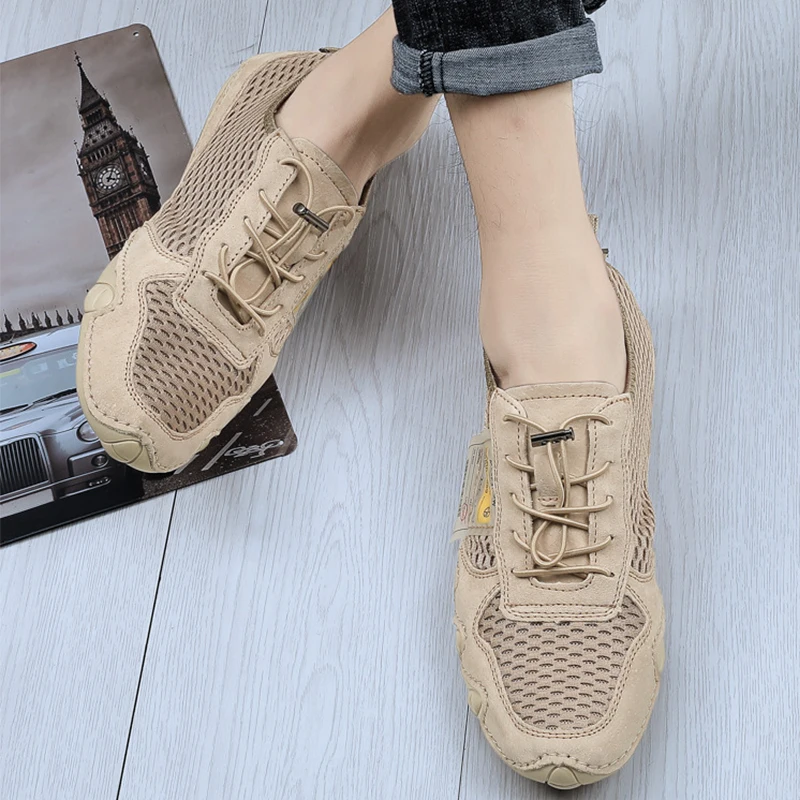 

Suede Leather Sneakers Nice Fashion Slip On Men Loafers Summer Casual Shoes Comfortable Running Sneakers Driving Shoes Size38-46