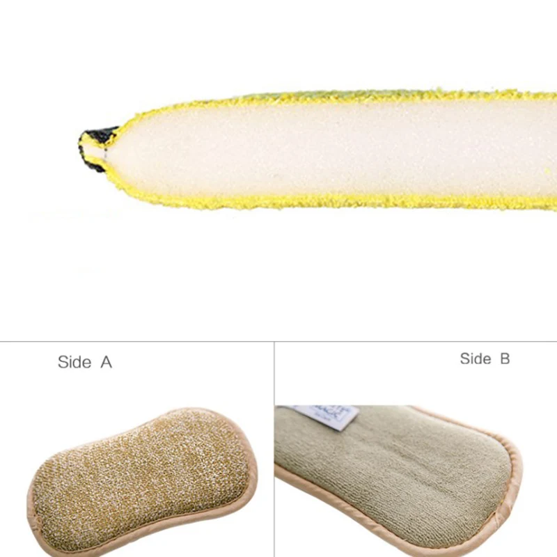 

1PCS Cleaning Microfiber Sponge for Dishwashing Kitchen Bathroom Rust Removing Clean Cloth Eraser Eco-friendly Magic Sponge Diy