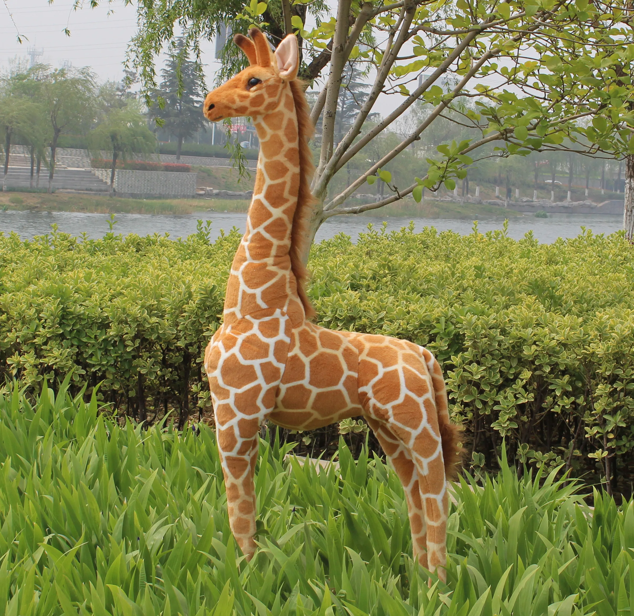 

stuffed plush toy simulation animal standing giraffe large 140cm plush toy birthday gift s4270