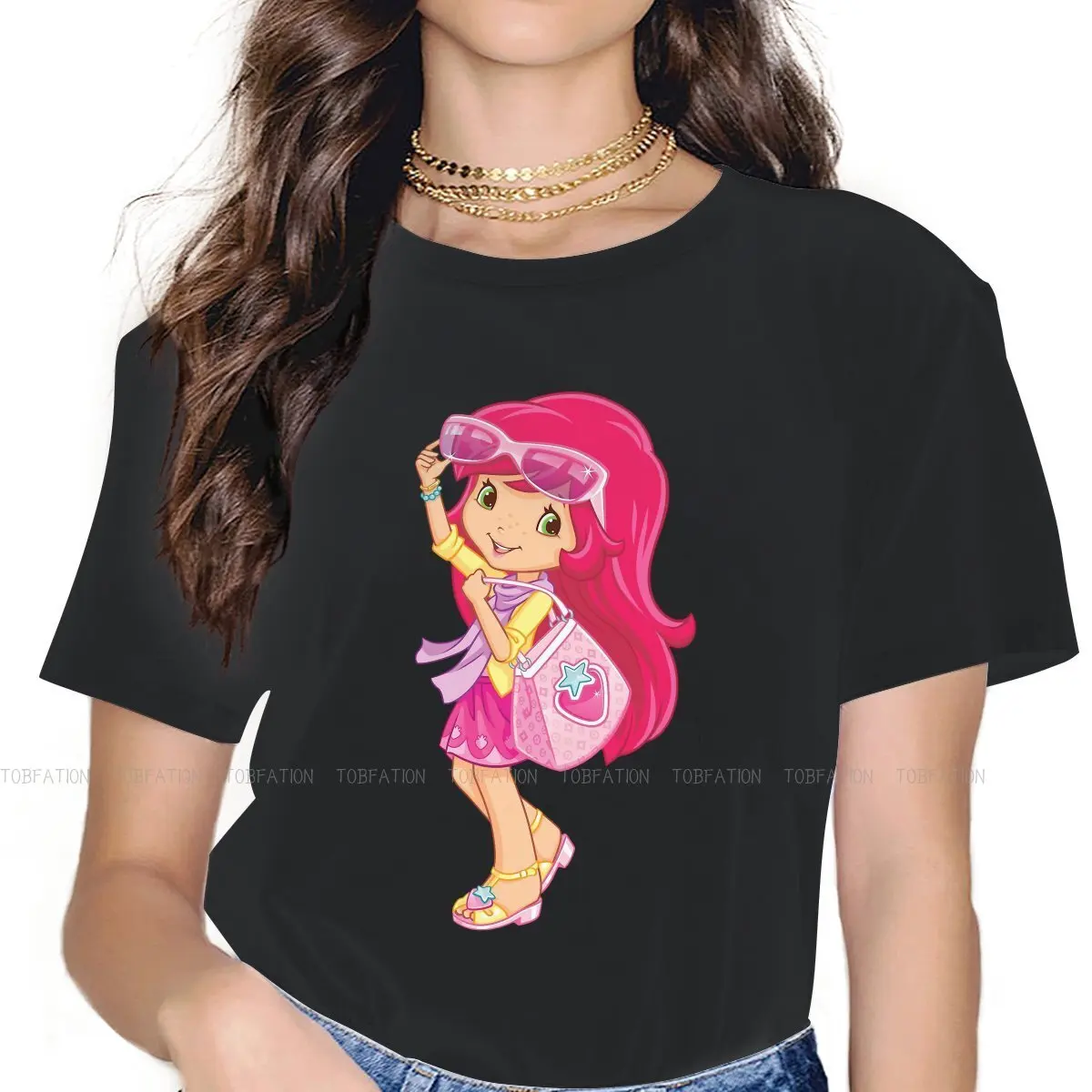 

Fashion Female Shirts Strawberry Shortcake Big size Vintage Women Clothing Harajuku Casual Feminine Blusas