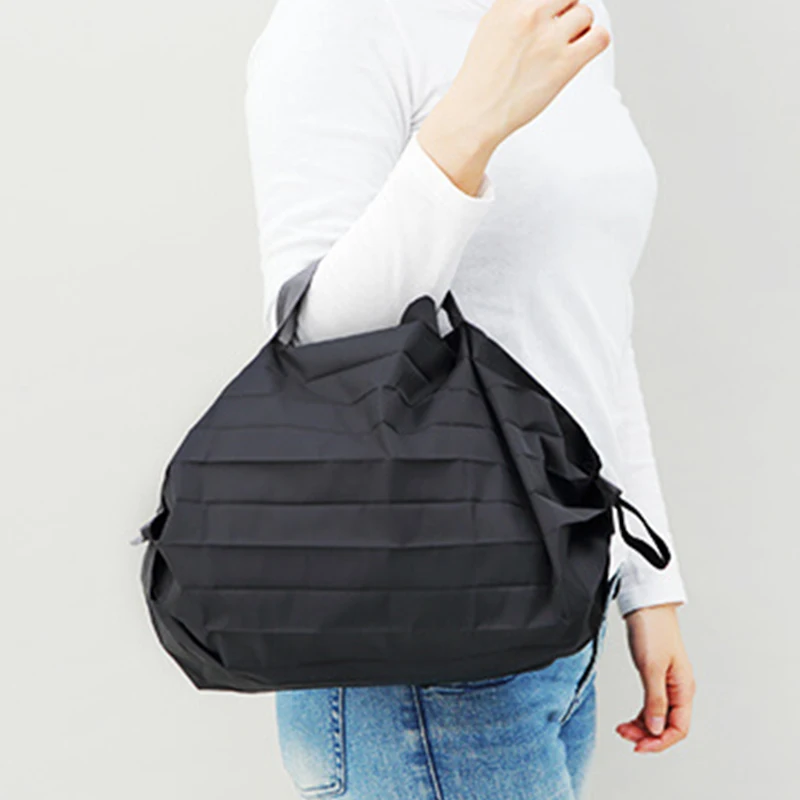 

MABULA Small Reusable Shopping Compact Easy Foldable Tote Bag Waterproof Eco-Friendly Grocery Handbag Durable Washable