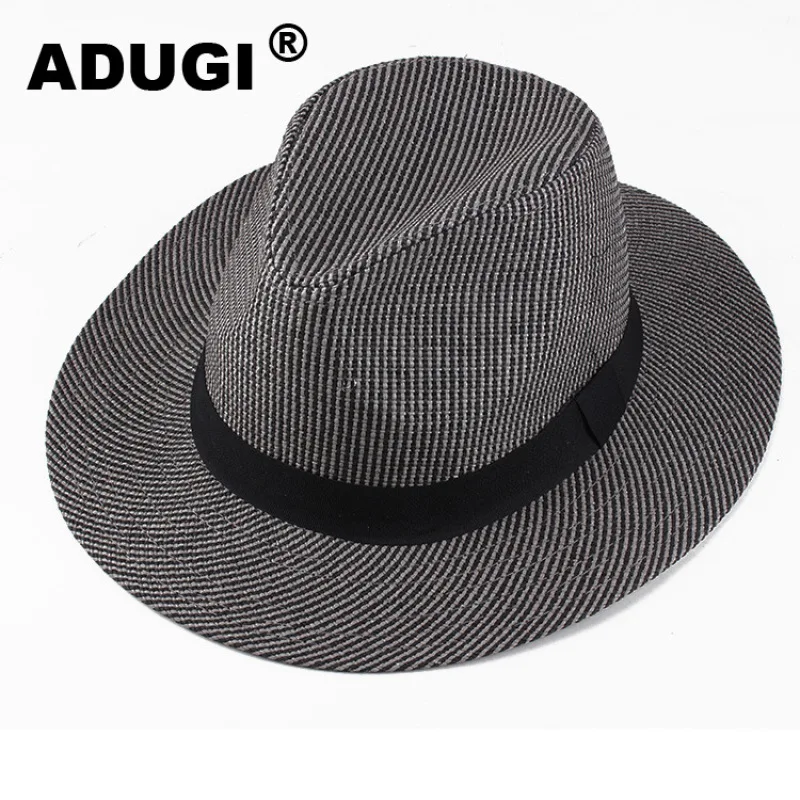 Мужская соломенная шляпа ADUGI Пляжная от солнца для отдыха весны и лета 2019 |