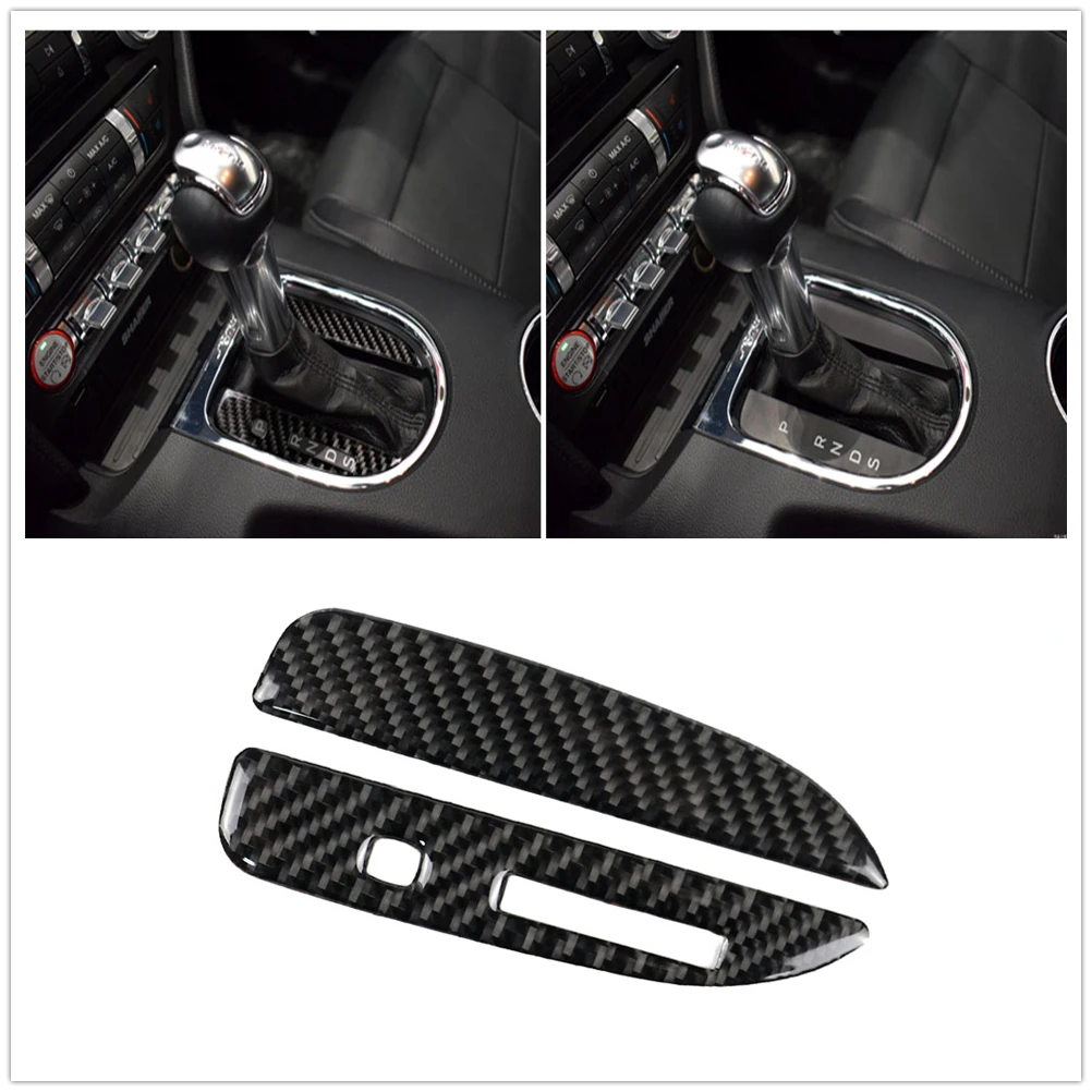 

Панель переключения передач для Ford Mustang 2015-2017, обшивка панели переключения передач, АБС-пластик, углеродное волокно, наклейка на расширение ...