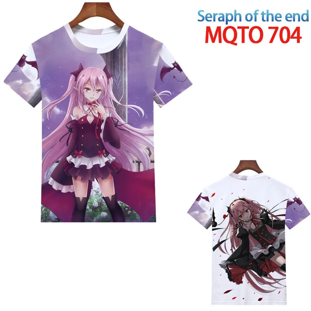 Anime Seraph Of The End Krul Tepes Cosplay Costume Owari no Vampire 3D printed T-shirt top for women | Тематическая одежда и