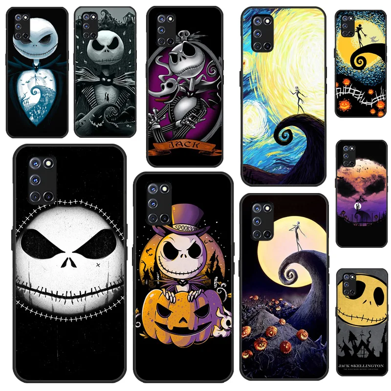 Spooky Jack Halloween For OPPO A5 A9 A31 A53 2020 Back Cover For OPPO A72 A52 A83 A91 A93 A1K A5S A15 Phone Case