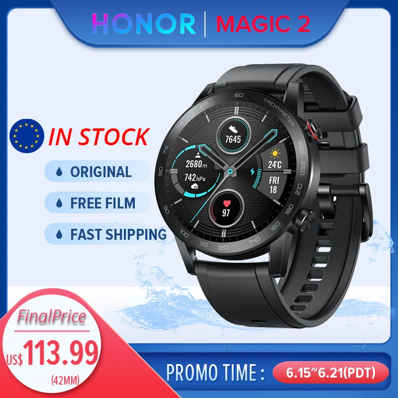 Умные часы Honor Magic Watch 2 42/46 мм с GPS-трекером | Электроника