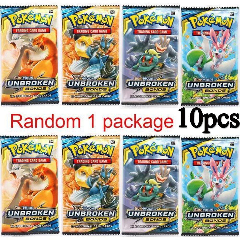 Cartas de Pok&eacute;mon de Sun Moon Evolution, 10 Uds., caja brillante coleccionable, potenciador de intercambio, Pokemon Francaise/Ingl&eacute;s/Espa&ntilde;ol-5