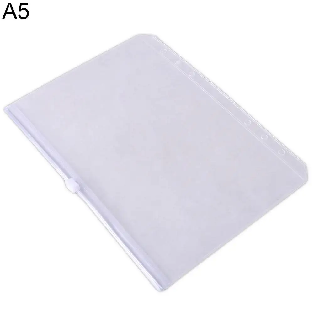 

A5/A6/A7 Zippered Lock Envelope Document File Bag Transparent Pocket Organizer