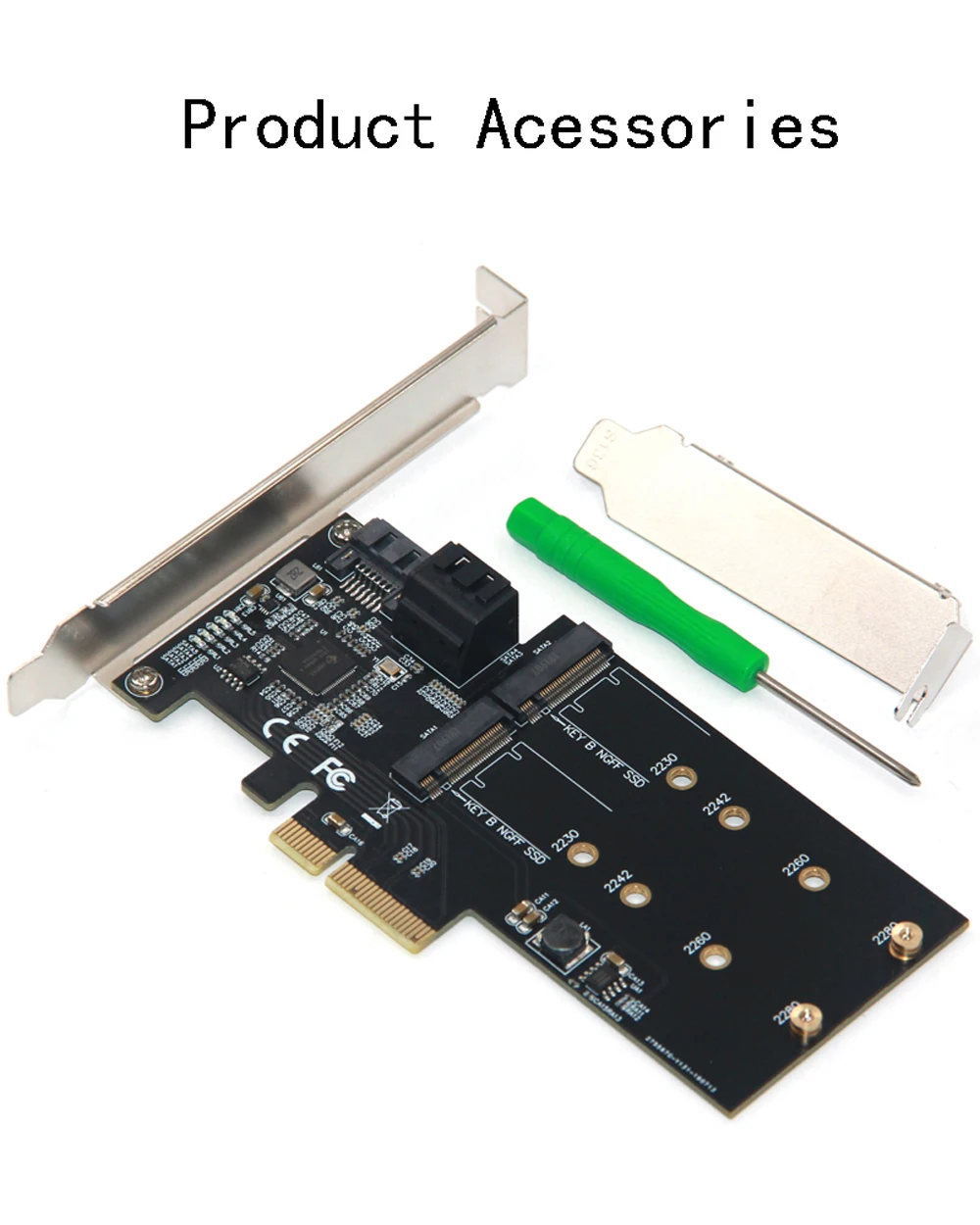 

SATA Raid Controller SATA Raid M.2 PCI Express Raid Card 2Port SATA3.0 6Gbps + 2Port M.2 NGFF SSD B Key Support RAID0 RAID1 AHCI