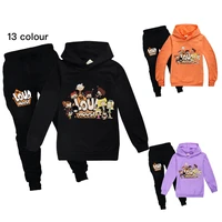 loud house childrens cartoon hoodie long sleeve sweater cotton pants set autumn boutique clothing for boys and girls