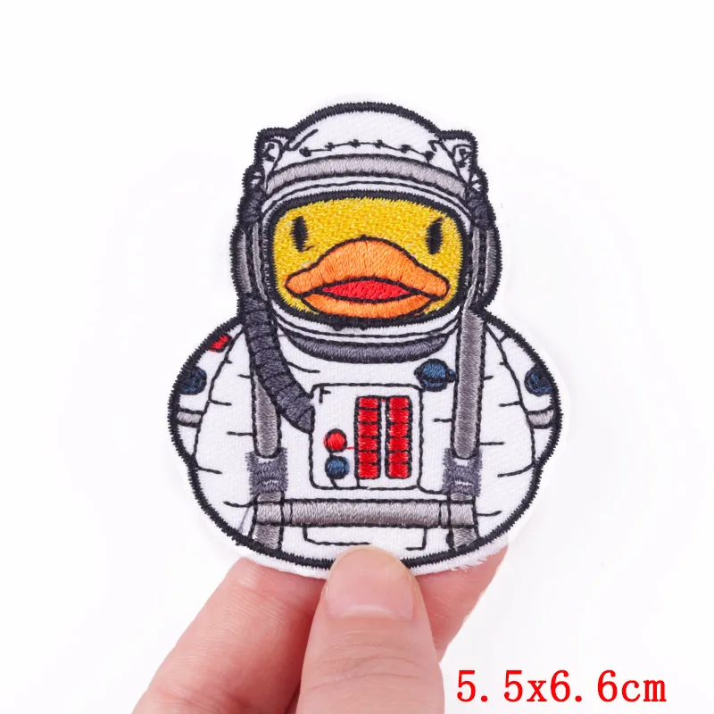 Милые вышитые нашивки с уткой аппликация для детской одежды сделай сам утюгом