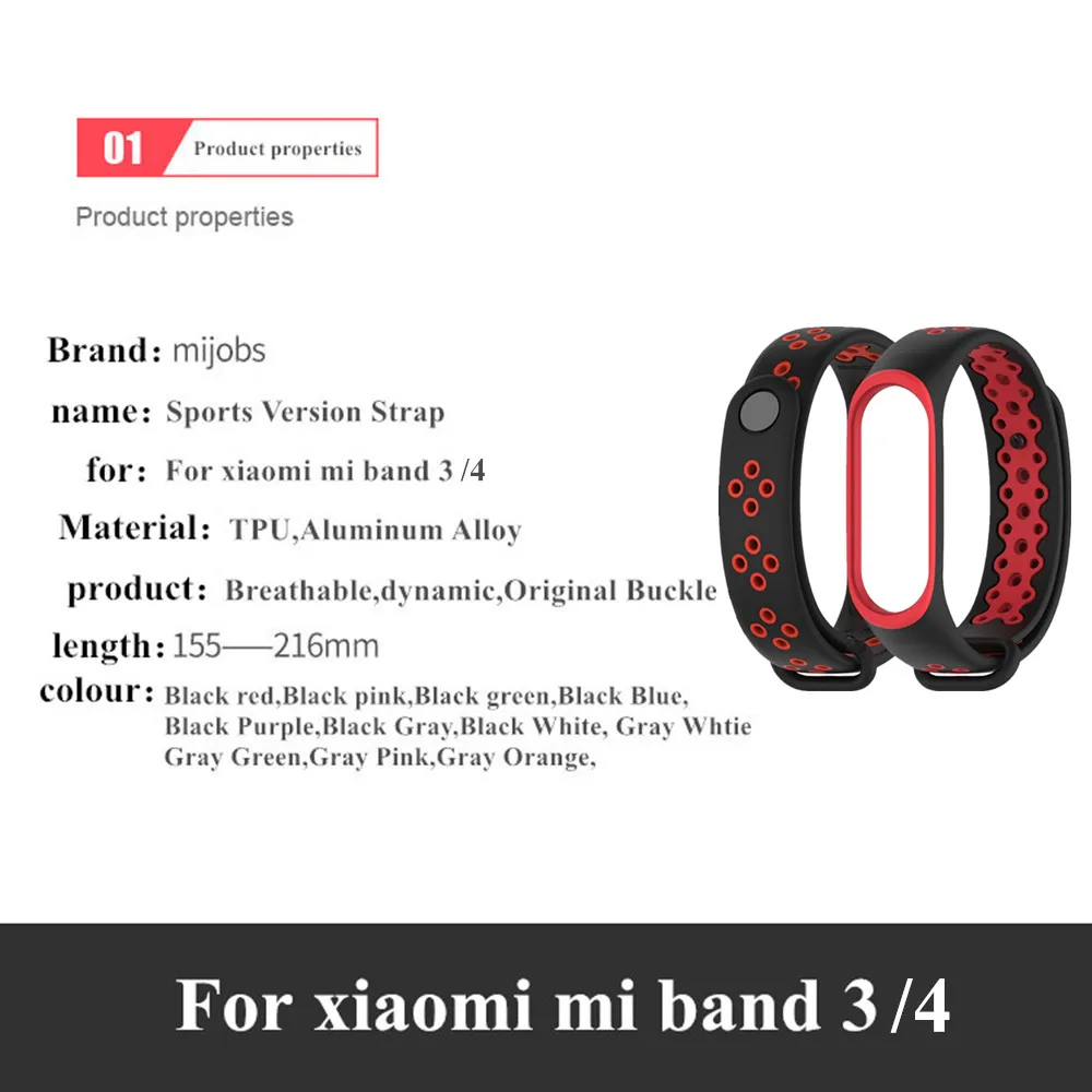 Спортивный ремешок для Xiaomi Mi Band 3 черный силиконовый браслет band Смарт часы xiaomi mi
