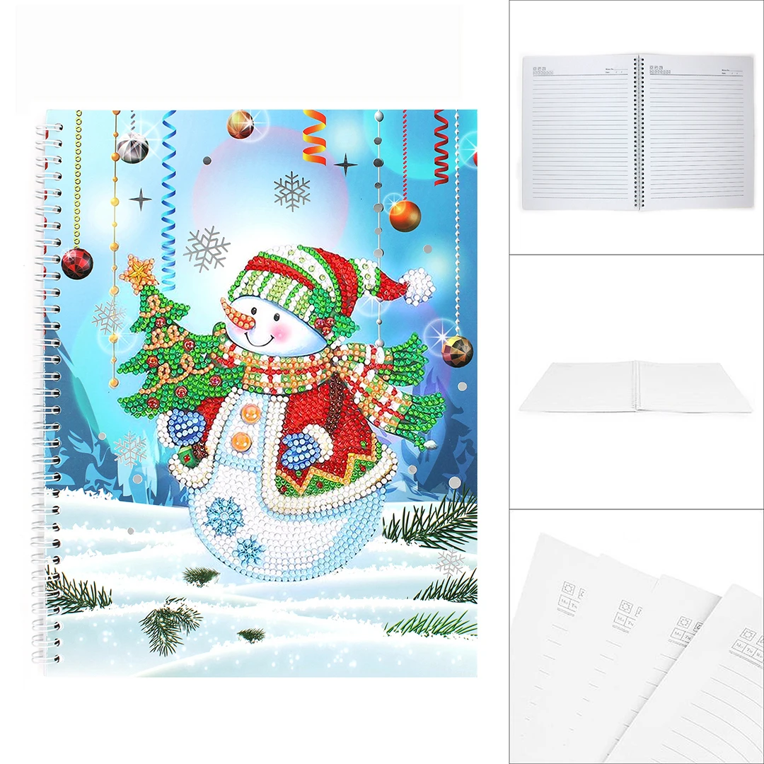 

AZQSD 50 Pages Diamond Painting Notebook DIY Christmas Special Shaped Diamond Embroidery Cross Stitch Diary Book 2019 New