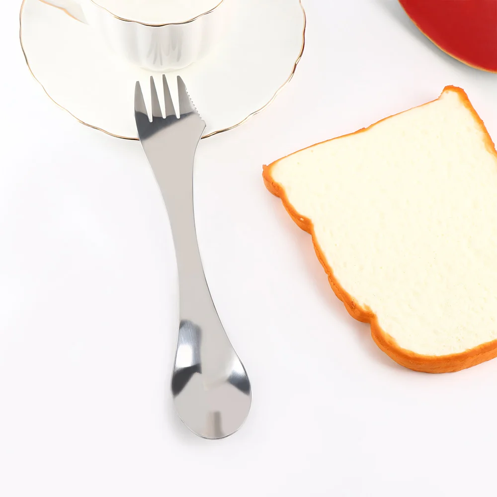 3 в 1 из нержавеющей стали Spork ложка нож вилка Столовые приборы посуда для