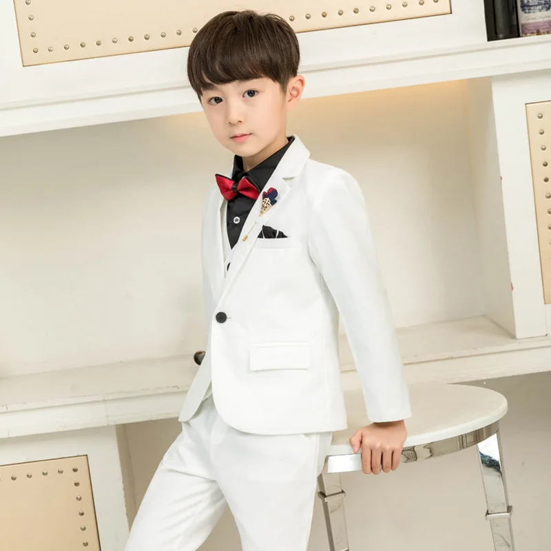 

Boys Wedding Suits Kids Toddler Formal Tuxedo Dress Child Suit Jacket Party Gentleman Ring Bearer Blazer Bow Tie Pants Costumes